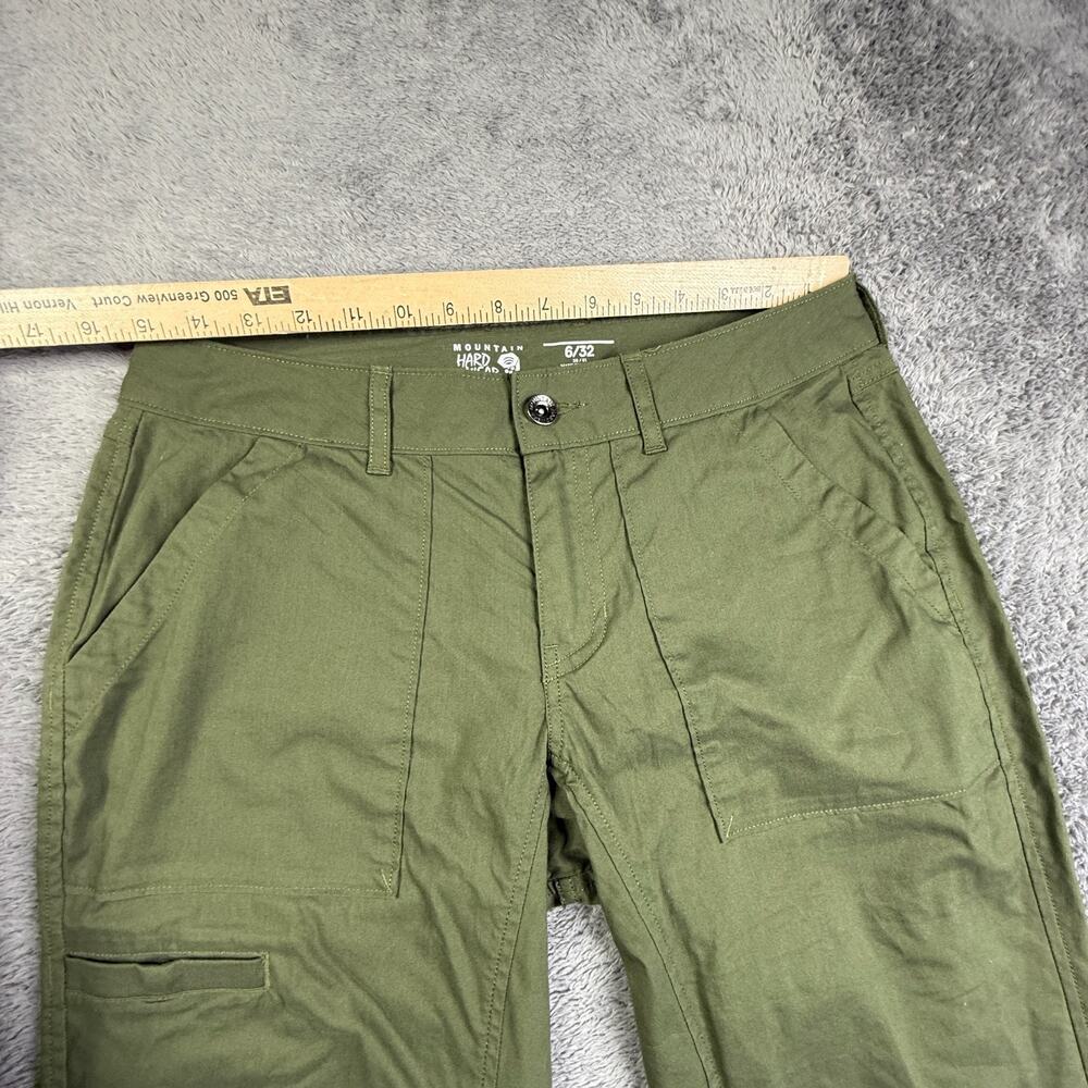 Mountain Hardwear AP Pants Army Green Womens 6 30x31 Cotton Nylon Stretch Hiking - Picture 5 of 9